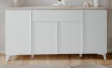 Sideboard Visby in wei� und Sandstein Wohn- und Esszimmer Kommode 177 x 92 cm