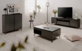 Couchtisch Visby in grau und Schiefer Beistelltisch 100 x 55 cm