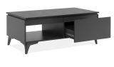 Couchtisch Visby in grau und Schiefer Beistelltisch 100 x 55 cm