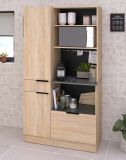 Parisot Buffet Fumay11 in Eiche und Beton grau K�che Buffetschrank 100 x 186 cm