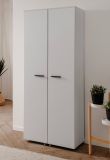 Schuhschrank Logu in wei� 74 x 182 cm, aufklappbar f�r 30 Paar Schuhe