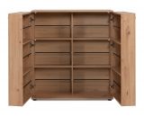 Schuhschrank Logu in Artisan Eiche 100 x 110 cm, aufklappbar f�r 24 Paar Schuhe