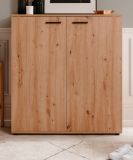 Schuhschrank Logu in Artisan Eiche 100 x 110 cm, aufklappbar f�r 24 Paar Schuhe
