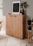Schuhschrank Logu in Artisan Eiche 100 x 110 cm, aufklappbar f�r 24 Paar Schuhe