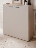 Schuhschrank Logu in Samt 100 x 110 cm, aufklappbar f�r 24 Paar Schuhe