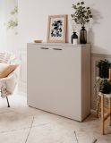 Schuhschrank Logu in Samt 100 x 110 cm, aufklappbar f�r 24 Paar Schuhe