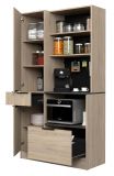 Parisot K�chenschrank Set 2-tlg. Fumay1 in Eiche und Beton grau K�che Buffet und Mehrzweckschrank