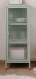 Metall Kommode Maram in mintgr�n Vitrine 40 x 102 cm