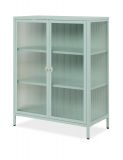 Metall Kommode Maram in mintgr�n Vitrine 80 x 102 cm