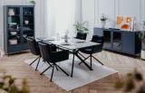 Kommode Barina in blau Wohn- und Esszimmer Sideboard 80 x 90 cm
