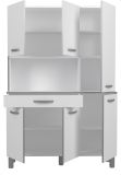 Parisot K�chenschrank Set 2-tlg. Season1 in wei� und grau K�che Buffet und Mehrzweckschrank