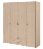 Kleiderschrank Enjour in Jackson Eiche Dreht�renschrank 4-t�rig 160 x 185 cm