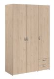 Kleiderschrank Enjour in Jackson Eiche Dreht�renschrank 3-t�rig 120 x 185 cm