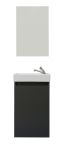 Badm�bel komplett Set Winny in grau inkl. Waschbecken und Spiegel Breite 40 cm