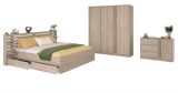 Parisot Schlafzimmer komplett Set Escale22 in Eiche japanisch Bett 160 x 200 cm