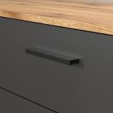 Sideboard Avila in grau und Evoke Eiche Kommode 181 cm