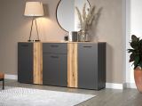 Sideboard Avila in grau und Evoke Eiche Kommode 181 cm