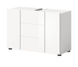 Waschbeckenunterschrank Larik in wei� Hochglanz Badezimmer Waschtisch 82 x 56 cm
