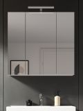 Badezimmer Spiegelschrank Larik in wei� 3-t�rig 82 x 77
