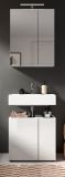 Badm�bel Set 2-teilig Larik in wei� Hochglanz Badkombination 60 x 190 cm
