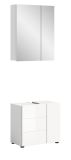 Badm�bel Set 2-teilig Larik in wei� Hochglanz Badkombination 60 x 190 cm