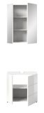 Badm�bel Set 2-teilig Larik in wei� Hochglanz Badkombination 60 x 190 cm