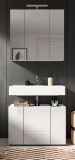Badm�bel Set 2-teilig Larik in wei� Hochglanz Badkombination 82 x 190 cm