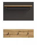 Garderobenpaneel Cooper in Artisan Eiche und grau Set 2-teilig 80 cm