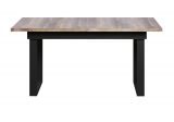 Esstisch Thorad in Tabak Eiche und Metall schwarz Industrial Look ausziehbar 160 - 200 cm