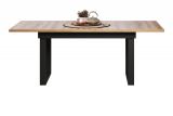 Esstisch Thorad in Evoke Eiche und Metall schwarz Industrial Look ausziehbar 160 - 200 cm
