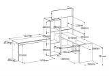 Parisot Hochbett Alex in wei� und Eiche Jugendzimmer mit 2x Bett Liegefl�che 90 x 200 cm