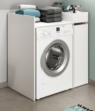 Waschmaschinenumbau Set Flexy in wei� 2-teilig �berbauschrank und Anstellregal