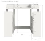 Waschmaschinenumbau Set Flexy in wei� 3-teilig �berbauschrank und 2 x Anstellregal