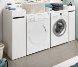 Waschmaschinenumbau Set Flexy in wei� 4-teilig 2 x �berbauschrank und 2 x Anstellregal