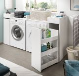 Waschmaschinenumbau Set Flexy in wei� 4-teilig 2 x �berbauschrank und 2 x Anstellregal