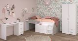 Parisot Kinder- und Jugendzimmer Milky13 in wei� und grau Loft Komplett-Set 3-teilig