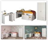 Parisot Kinder- und Jugendzimmer Milky13 in wei� und grau Loft Komplett-Set 3-teilig