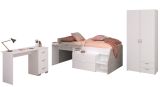 Parisot Kinder- und Jugendzimmer Milky13 in wei� und grau Loft Komplett-Set 3-teilig