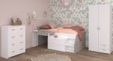 Parisot Kinder- und Jugendzimmer Milky12 in wei� und grau Loft Komplett-Set 3-teilig