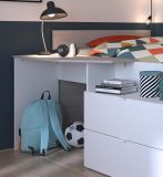 Parisot Kinder- und Jugendzimmer Milky12 in wei� und grau Loft Komplett-Set 3-teilig