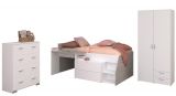 Parisot Kinder- und Jugendzimmer Milky12 in wei� und grau Loft Komplett-Set 3-teilig