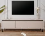 TV-Lowboard Brebbia in Sand mit Schwarz TV Unterteil 175 cm
