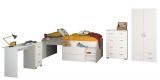 Parisot Kinder- und Jugendzimmer Milky11 in wei� und grau Loft Komplett-Set 4-teilig