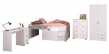 Parisot Kinder- und Jugendzimmer Milky11 in wei� und grau Loft Komplett-Set 4-teilig