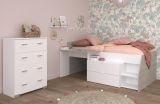 Parisot Kinder- und Jugendzimmer Milky16 in wei� und grau Loft Komplett-Set 2-teilig