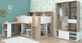 Parisot Kinder- und Jugendzimmer Lucas11 in wei� und Eiche Komplett-Set 2-teilig