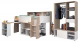 Parisot Kinder- und Jugendzimmer Lucas11 in wei� und Eiche Komplett-Set 2-teilig