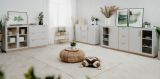 Sideboard Hanno in grau und Hickory Walnuss Kommode 163 x 94 cm