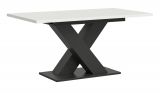 Esstisch Home-X in wei� und grau Tisch ausziehbar 150 - 190 cm