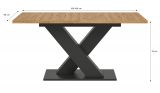 Esstisch Home-X in Artisan Eiche und grau Tisch ausziehbar 150 - 190 cm